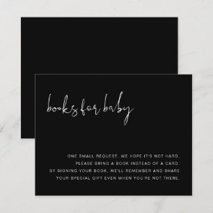 JOVI Edgy Black Modern Books for Baby Card Einladung