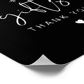 JOVI Edgy Black Modern Cards & Gifts Zeichen Poster (Ecke)