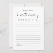 JOVI Edgy Black Modern Favorite Memory Game Einladung (Vorderseite)