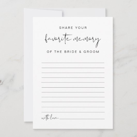 JOVI Edgy Black Modern Favorite Memory Game Einladung (Vorderseite)