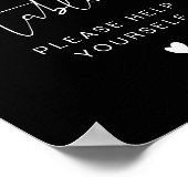 JOVI Edgy Black Modern Grazing Table Sign Poster (Ecke)