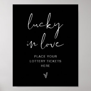 JOVI Edgy Black Modern Lucky in Love Schild