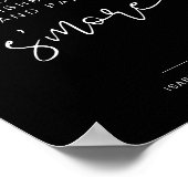 JOVI Edgy Black Modern Minimalistisch S'mores Bar Poster (Ecke)