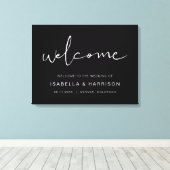 JOVI Edgy Black Modern Minimalistisch Wedding Will Leinwanddruck (Insitu (Holzboden))