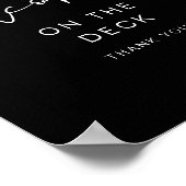 JOVI Edgy Black Modern No Alcohol Sign Poster (Ecke)