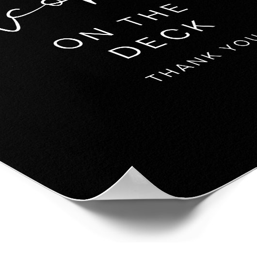 JOVI Edgy Black Modern No Alcohol Sign Poster (Ecke)