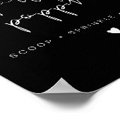 JOVI Edgy Black Modern Popcorn Bar Wedding Sign Poster (Ecke)