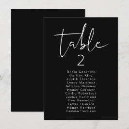 JOVI Edgy Black Modern Table Sitzkarte Einladung