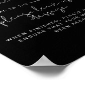 JOVI Edgy Black Modern Telefone Gästebuchunterschr Poster (Ecke)