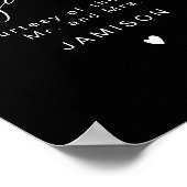 JOVI Edgy Black Modern Wedding Cigar Bar Poster (Ecke)