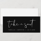 JOVI Edgy Black Take a Sitzheader Card Einladung (Vorne/Hinten)