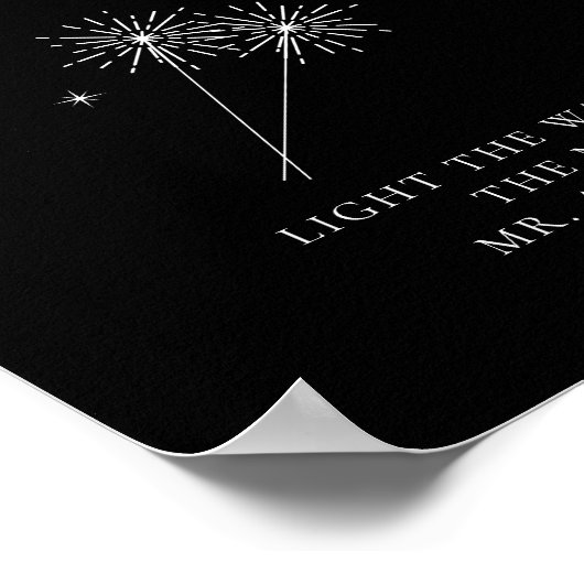 JOVI Edgy Black Wedding Sparkler sendet Poster ab (Ecke)