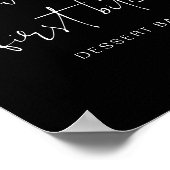 JOVI Edgy Modern Black Dessert Bar Poster (Ecke)