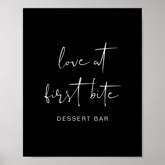 JOVI Edgy Modern Black Dessert Bar Poster (Vorne)