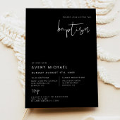 JOVI Edgy Moderne Minimalistische Edgy Black Taufe Einladung