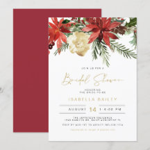 JOVI Holiday Red and Gold Poinsettia Brautparty