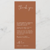 JOVI Modern Black Wedding Table Dankeschön Karte (Vorderseite)