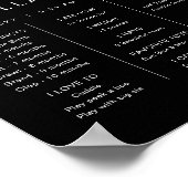 JOVI Modern Boho Black First Year Meilenstein Post Poster (Ecke)