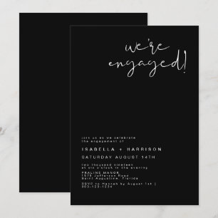 JOVI Modern Edgy Black Verlobung Ankündigung