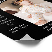 JOVI Modernes Schwarz-weißes Foto Erstes Jahr Meil Poster (Ecke)