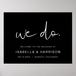 JOVI - Schwarz Moderne Minimalistisch Wir begrüßen Poster