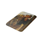 Jovial Fisherman (von Frederick Morgan) Badematte (Schrägansicht)