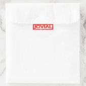 Joviale Briefmarke Runder Aufkleber (Tasche)