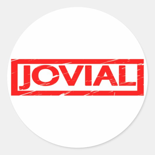 Joviale Briefmarke Runder Aufkleber (Vorderseite)