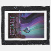 Jovian Aurora Weltraumdestination Urlaubswerbung Fleecedecke (Vorderseite (Horizontal))