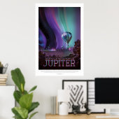 Jovian Aurora Weltraumdestination Urlaubswerbung Poster (Heimbüro)