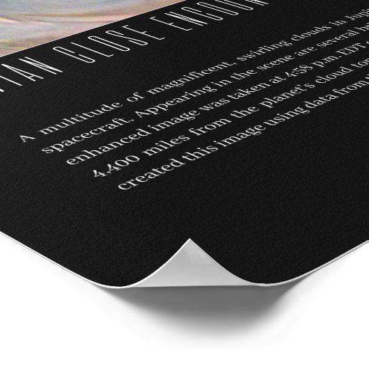 Jovian Nah Encounter (Juno Spacecraft) Poster (Ecke)