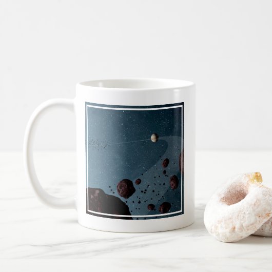 Jovian Trojans Asteroids. Kaffeetasse (Mit Donut)