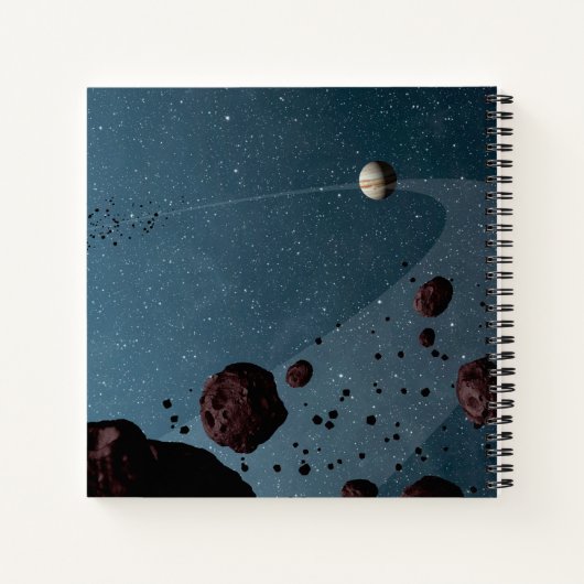 Jovian Trojans Asteroids. Notizblock (Rückseite)