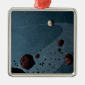 Jovian Trojans Asteroids. Ornament Aus Metall (Vorne)