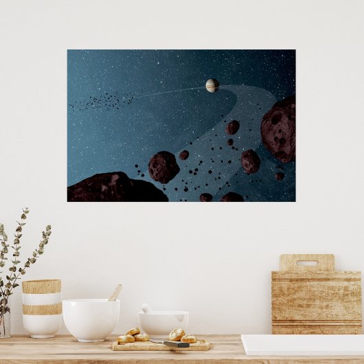 Jovian Trojans Asteroids. Poster (Küche)