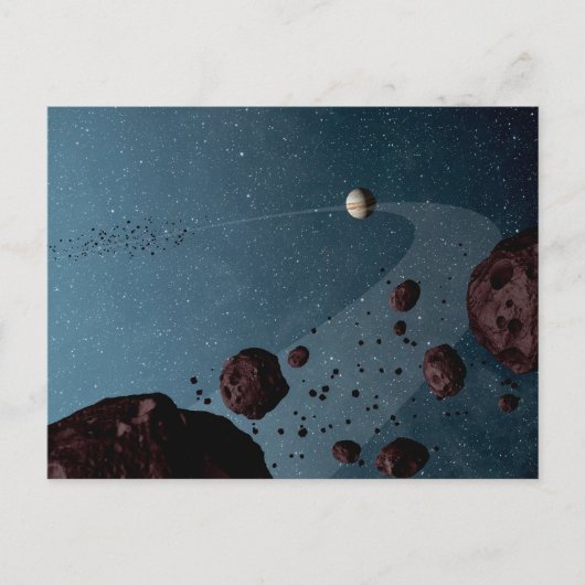 Jovian Trojans Asteroids. Postkarte (Vorderseite)