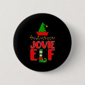 Jovie Elf Matching Family Lighting Christmas  Button (Vorderseite)