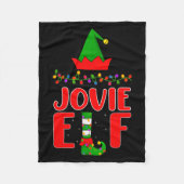 Jovie Elf Matching Family Lighting Christmas  Fleecedecke (Vorderseite)
