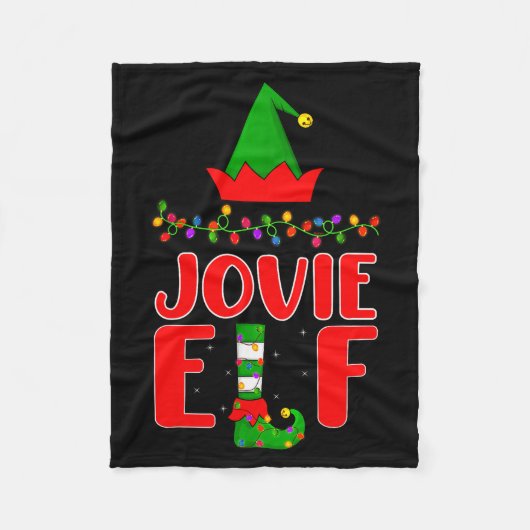 Jovie Elf Matching Family Lighting Christmas  Fleecedecke (Vorderseite)