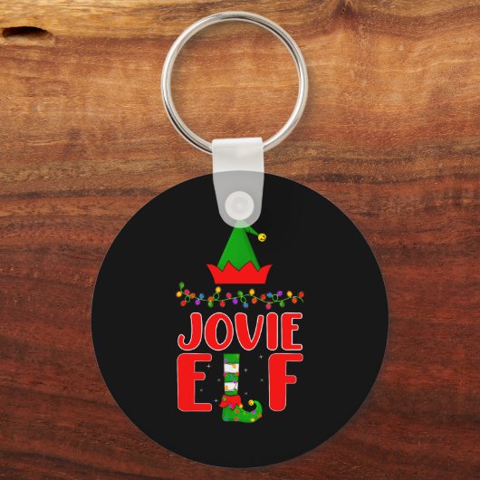 Jovie Elf Matching Family Lighting Christmas  Schlüsselanhänger (Vorderseite)