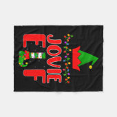 Jovie-Elfen-Passende Familienbeleuchtung Weihnacht Fleecedecke (Vorderseite (Horizontal))