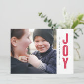 JoWeihnachten wünscht Foto Feiertagskarte (Stehend Vorderseite)