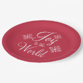 JoWeihnachtsessen Party Papier Teller (Schrägansicht)