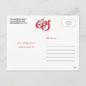 JoWeihnachtsfeiertag Foto Postkarte (Rückseite)