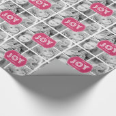 JOY 4 FOTOS URLAUB GREETING | Braungrau Geschenkpapier (Ecke)