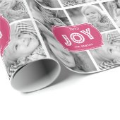 JOY 4 FOTOS URLAUB GREETING | Braungrau Geschenkpapier (Rolleneckpunkt)