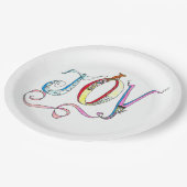 Joy 9" Papierplatte Pappteller (Schrägansicht)