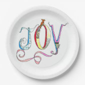 Joy 9" Papierplatte Pappteller (Vorderseite)