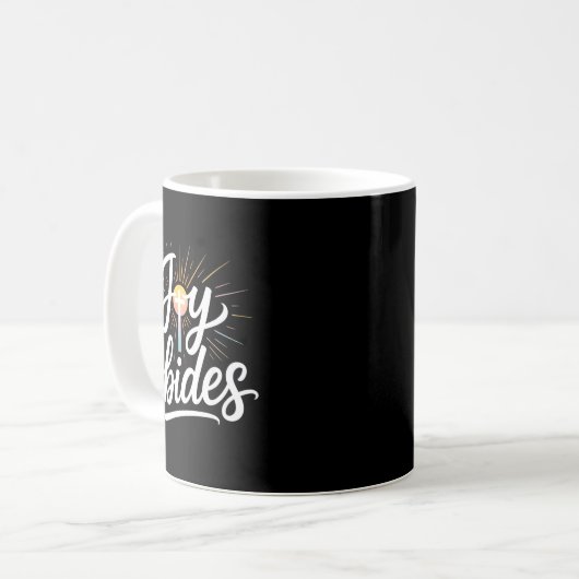 Joy Abides Christian Cross Sunbeam Faith Insration Kaffeetasse (Vorderseite Links)