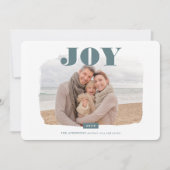 Joy | Abstrakte Frame Foto Overlay Feiertagskarte (Vorderseite)